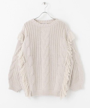ITEMS URBANRESEARCH ケーブルフリンジニット