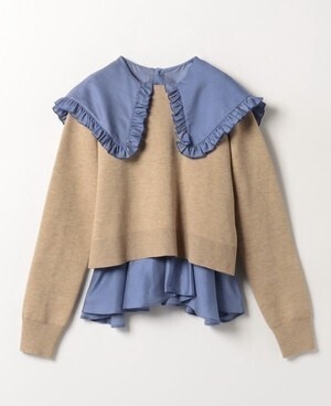 LANVIN en Bleu レイヤードニットプルオーバー