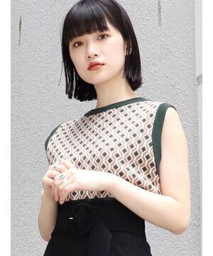 MURUA ジオメトリックニットベスト