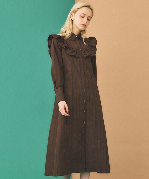 INella ラッフルシャツワンピース