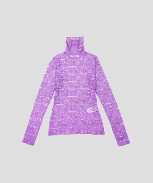 MSGM アイコニックレース ハイネックトップ