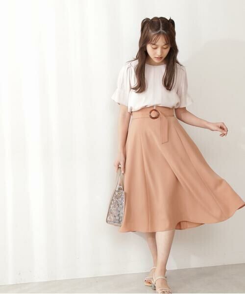 PROPORTION BODY DRESSING ベルト付イレヘムフレアスカート