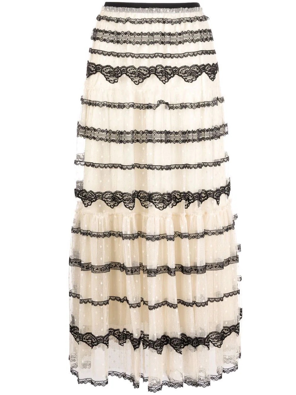RED VALENTINO point d'esprit tulle skirt
