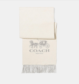 COACH ホース アンド キャリッジ バイカラー カシミヤ マフラー