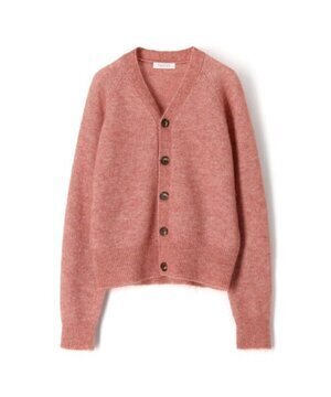 MACPHEE ストレッチモヘヤ Vネックカーディガン
