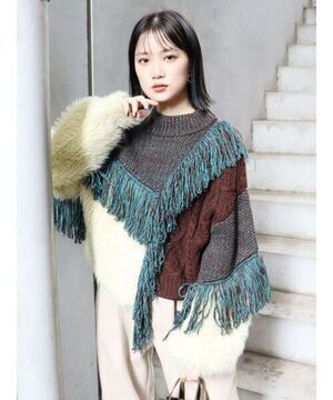 MURUA アレンジフリンジニット