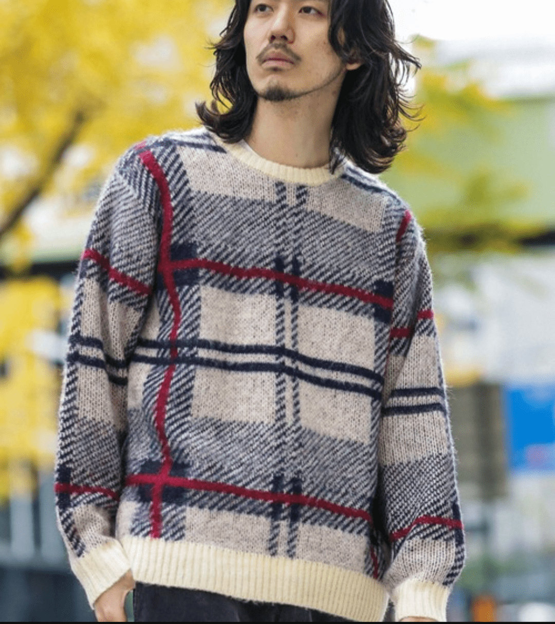 URBAN RESEARCH Sonny Label チェックジャガードニットプルオーバー