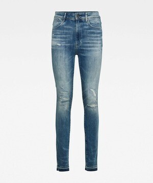 G-Star RAW Kafey Ultra High Skinny Ripped Edge Ankle Jeans