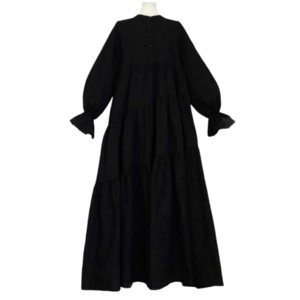 BayBee cotton jacquard tiered onepiece(black)