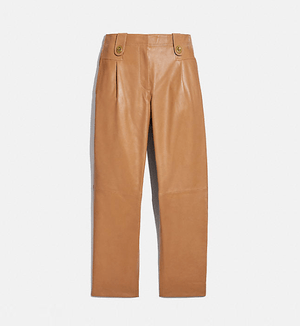 COACH レザー トラウザー