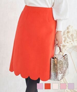 Prima Scherrer スカラップヘムスカート