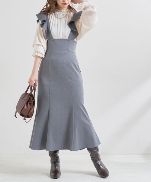 natural couture ラッフル2WAYジャンバースカート