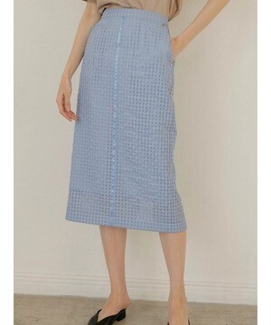 TONAL シアーチェックタイトスカート