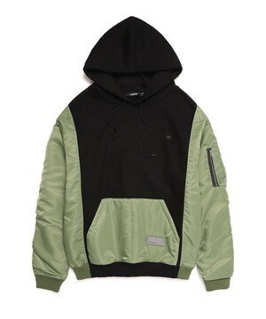 LIBERE MA-1 MK2 HOODIE ビッグシルエットMA-1デザインフーディー パーカー