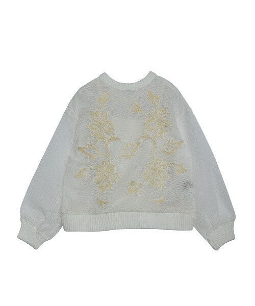 Ameri VINTAGE UND HAND EMBROIDERY MESH TOP