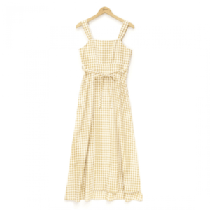 flower charming check onepiece