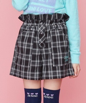 JENNI love 起毛チェックショーパン