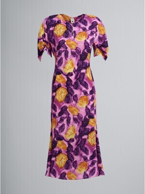 MARNI MORNING BLOSSOMプリント、ビスコース製サブレドレス