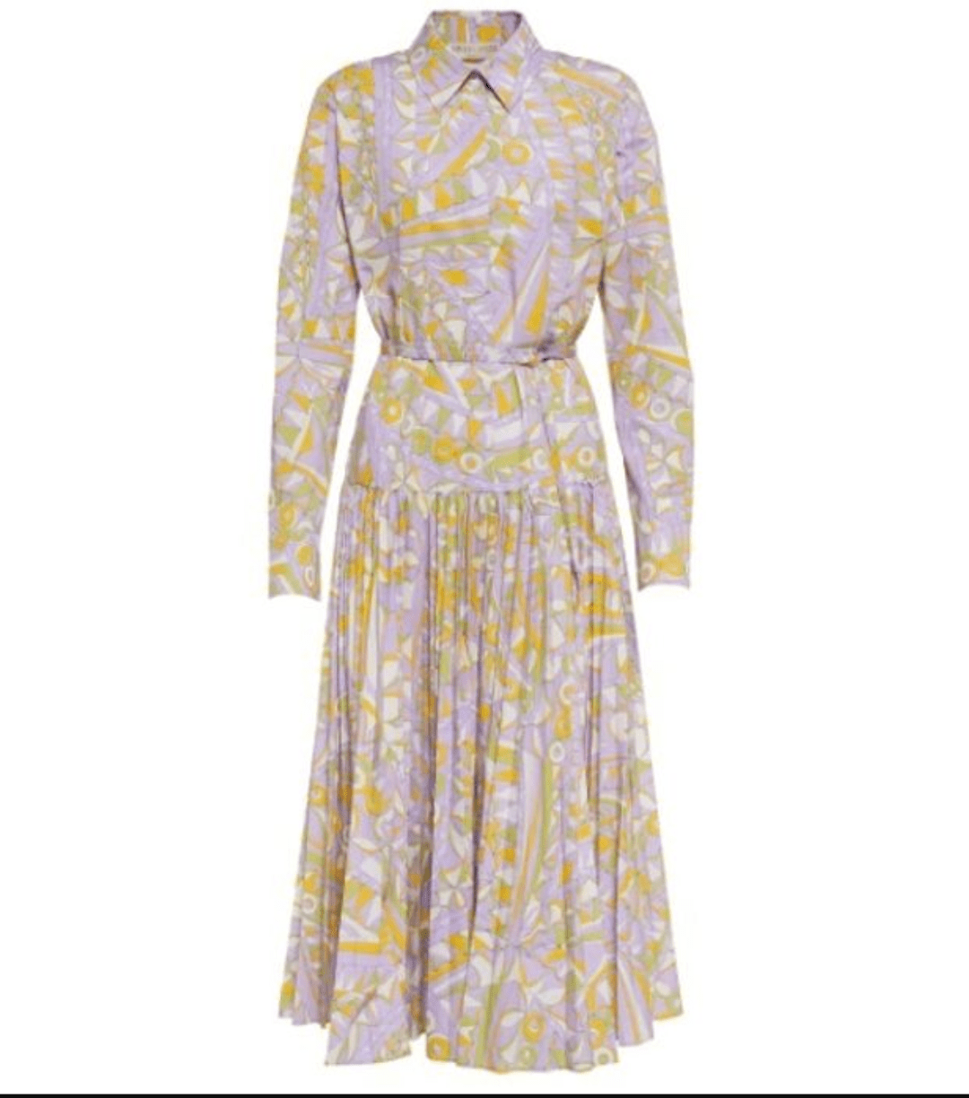 Emilio Pucci プリント・コットン・ロング・ワンピース