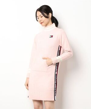 TOMMY HILFIGER GOLF 21F THﾌﾗｯｸﾞ ﾆｯﾄﾜﾝﾋﾟｰｽ