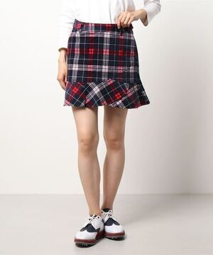 TOMMY HILFIGER GOLF 21F ﾁｪｯｸﾌﾟﾘﾝﾄ ﾌﾚｱｰｽｶｰﾄ