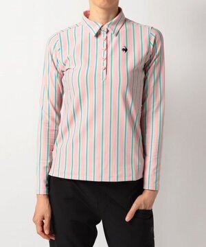 le coq sportif GOLF ストライプ長袖シャツ
