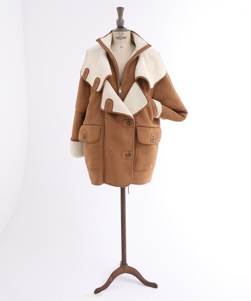 RANDEBOO Mustang preppy boa coat