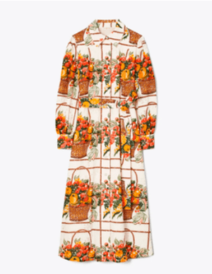 Tory Burch プリント ブロダリーアングレーズ ペインターズドレス