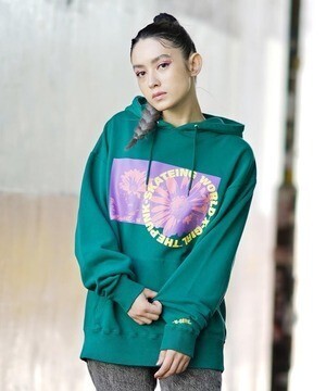 X-girl MONOCHROME DAISY SWEAT HOODIE