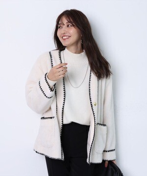 JUSGLITTY 配色ボアコート