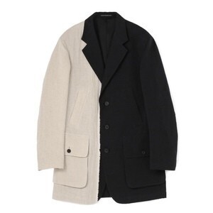 Yohji Yamamoto POUR HOMME LINEN/COTTON/NYLON RIGHT FLONT CLOTH BOX POCKET JACKET