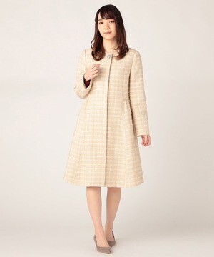 LAISSE PASSE ノーカラーレディツイードコート