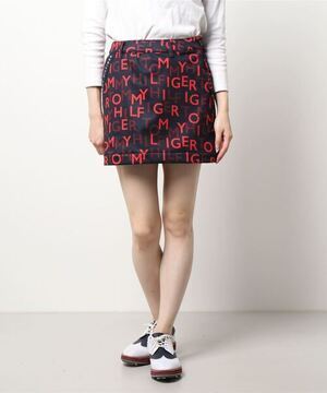 TOMMY HILFIGER GOLF 21F ﾛｺﾞﾌﾟﾘﾝﾄ ﾎﾞﾝﾃﾞｨﾝｸﾞｽｶｰﾄ