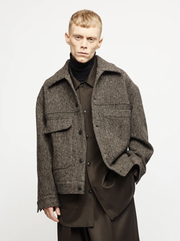 LOWNN WOOL HERRINGBONE WORKWEAR JACKET