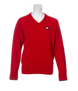 TOMMY HILFIGER GOLF フラッグ Vネックニット