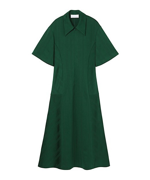 Mame Kurogouchi Double-Layer Stripe Jersey Dress