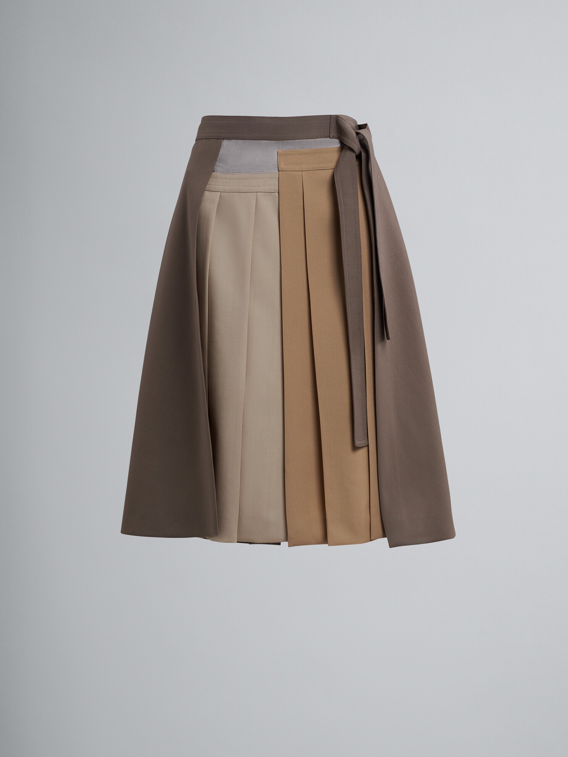 MARNI カラーブロック トロピカルウール製スカート