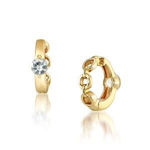 STAR JEWELRY K10 イヤリング QUARTZ CLIP EARRINGS