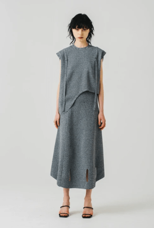 led.tokyo PIERCED HEM HG SKIRT