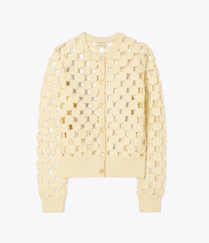 Tory Burch ウール ギピュール カーディガン