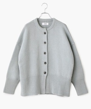 ADAM ET ROPE' ローゲージクルーネックカーディガン