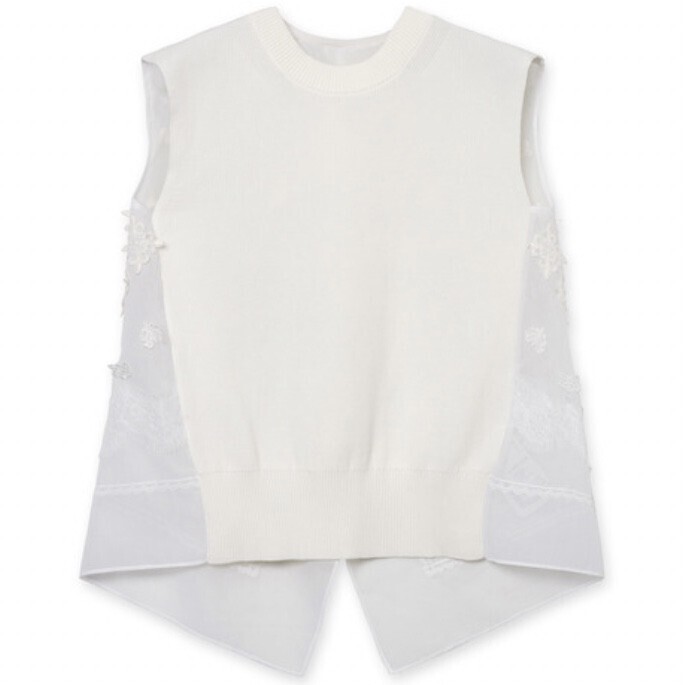 sacai Bandana Lace Knit Pullover