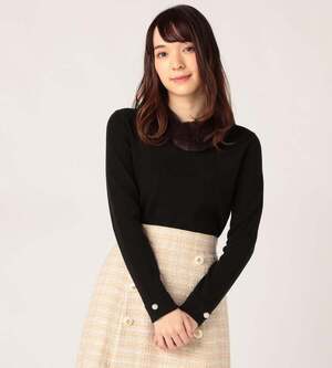 Debut de Fiore ファー衿プルオーバー