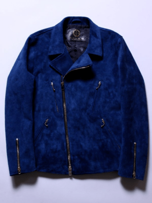 GRANT Double Riders (suede) Indigo Blue Gold zip