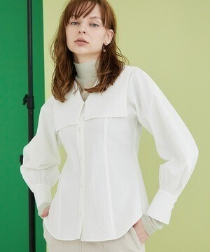 INella リップルビッグカラーシャツ