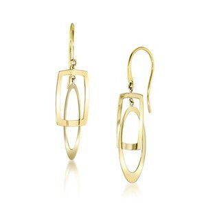 STAR JEWELRY K10 ピアス DANGLE HOOK PIERCED EARRINGS