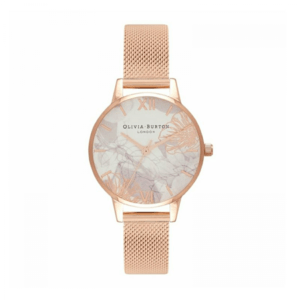 OLIVIA BURTON Abstract Florals - Rose Gold Mesh
