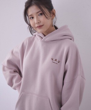vis-`a-vis 【WEB限定】VAV刺繍バックロゴ裏起毛フーディ