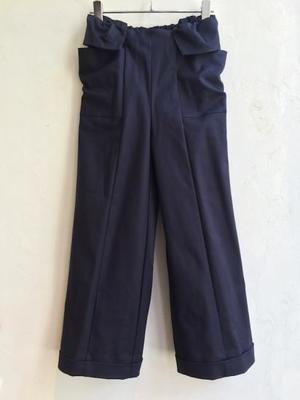 NAVY.WO 二重織りコットン素材 デザインパンツ