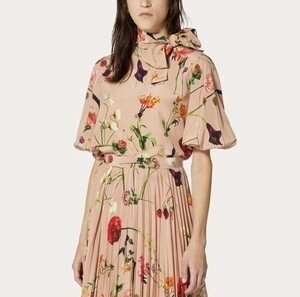 VALENTINO クレープデシン プリント シャツ